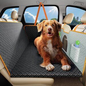 NEW Oneisall Back Seat Cover Extender For Car SUV Waterproof Pet Dog Hard Bottom
